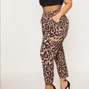 Leopard joggers NWOT